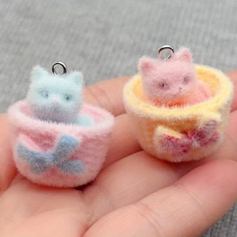 Resin Art Notes - 4 шт. 3D-подвески в виде кошек