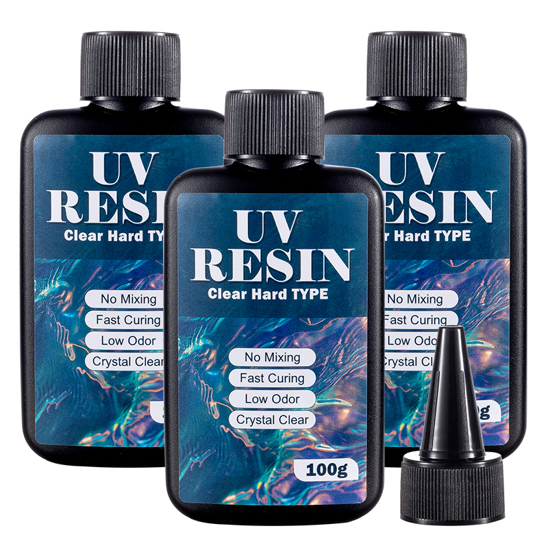 Resin Art Uv - УФ-смола 100/200/300 г, твердая, кристально прозрачная,