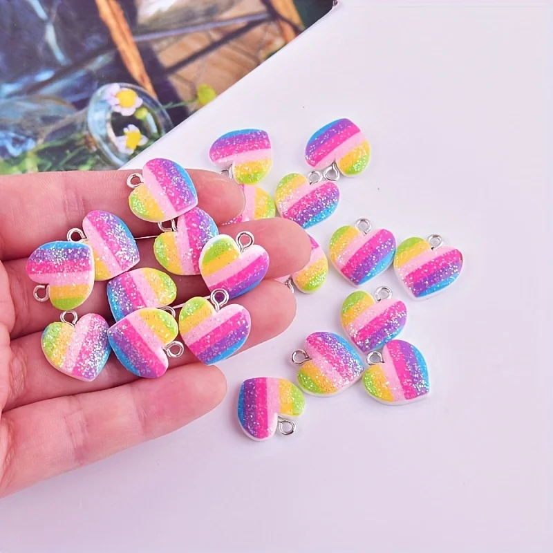 Resin Art Notes - 10 шт. разноцветных подвесок в форме