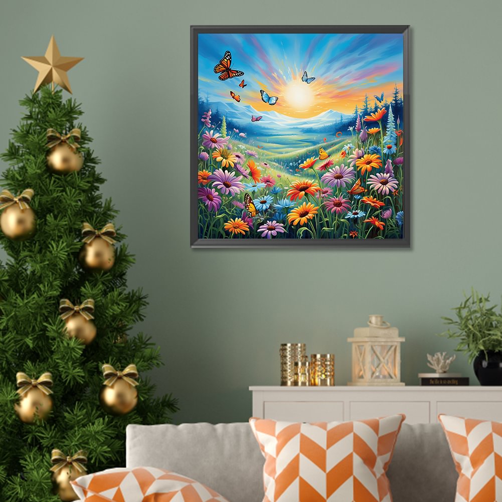 Resin Art Kits - Алмазная картина Семья Милый Олень Цветок