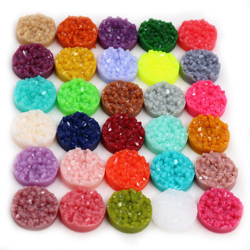 40 шт., смоляные кабошоны Druz – обзор и цена Resin Art Notes