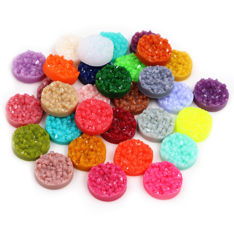 40 шт., смоляные кабошоны Druz – обзор и цена Resin Art Notes