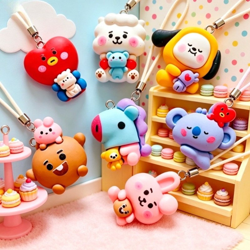 7 шт. смоляных мультяшных шарм – обзор и цена Resin Art Notes